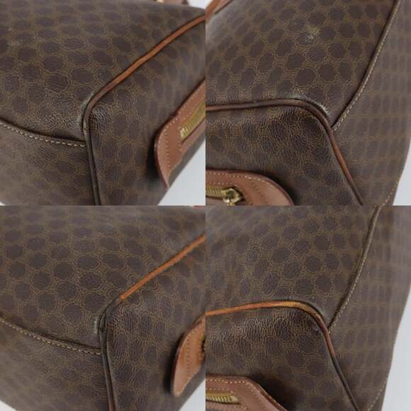 CELINE Macadam Canvas Hand Bag Pvc Leather Brown Gold - Picture 10 of 13